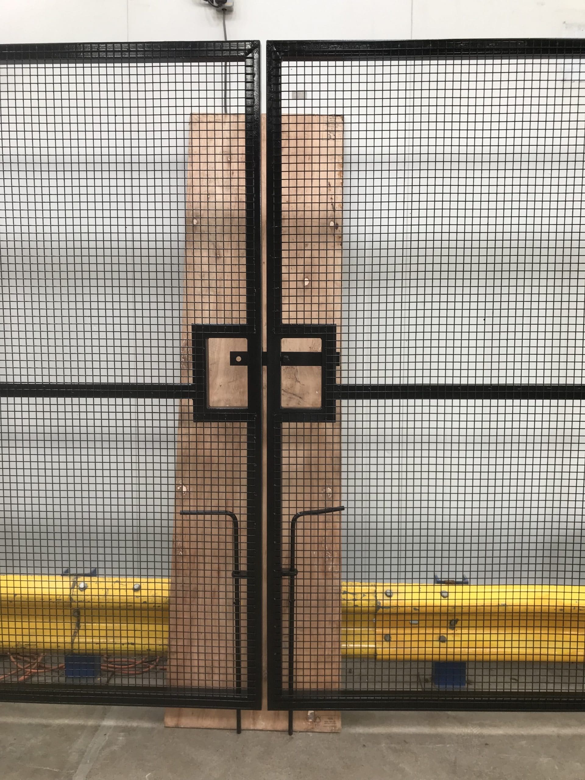 Mesh clad gates on site